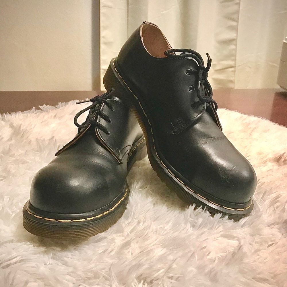 STEEL TOE Black Dr.Martens Made In England.